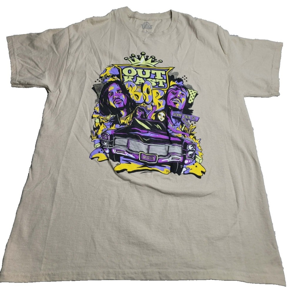 Outkast B.O.B Short Sleeve Men's T-Shirt Stankopia Large 100%‎ Cotton
